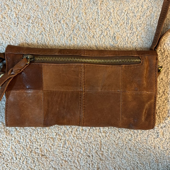 Brown leather wallet on chain. Crossbody or clutch - Picture 2 of 5